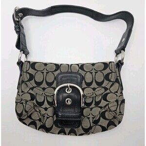 Coach Black Signature Soho Buckle Shoulder Bag 11860 Purse